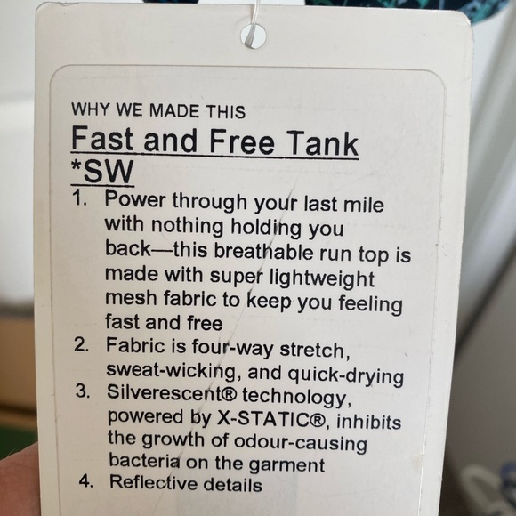 NWT Fast Free Tank *SW (men’s) - Picture 4 of 4